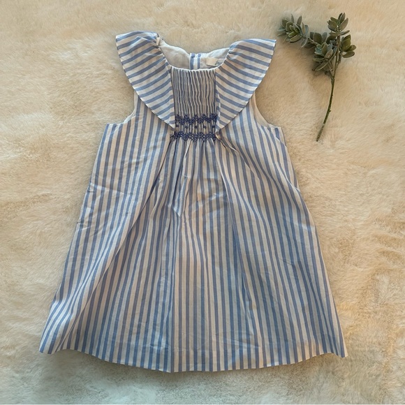Jacadi Other - Jacadi | NWT - Blue Striped Smocked Dress - Size 18 Months